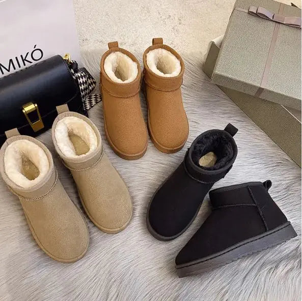 Botas de Nieve Planas de Invierno para Mujer
