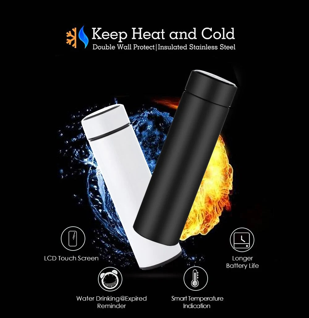 Botella Termo con Pantalla de Temperatura LED